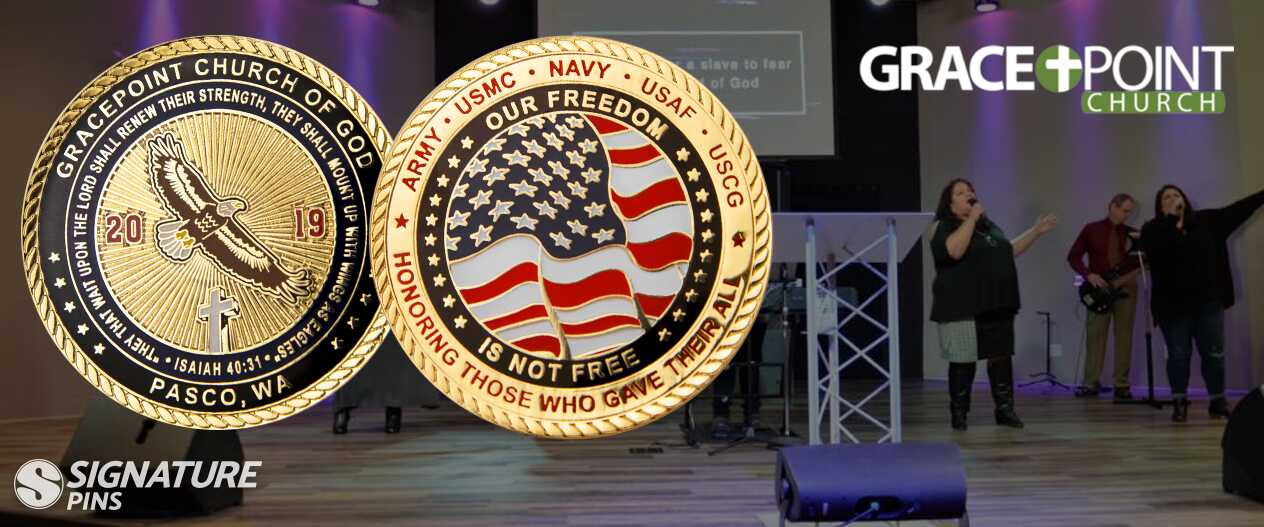 SignaturePins-GracePointChurch-ChallengeCoins-Goldplated