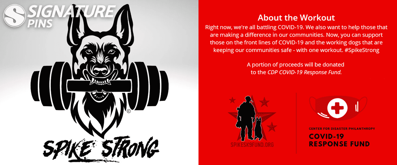Spikes K9 Fund-spike strong covid response - Signature Pins Spikes K9 Fund-spike strong covid response - Signature Pins
