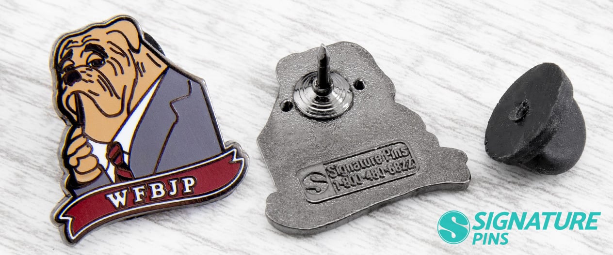 WFBJP lapel pin cloisonne by signature pins