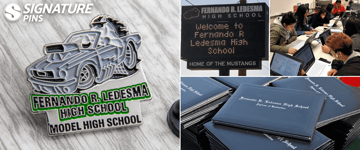 Fernando R. Ledesma High School lapel pin by signaturepins2
