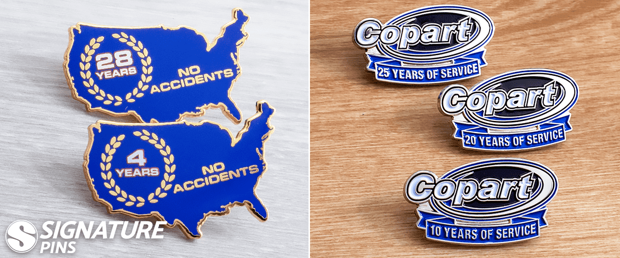 Years of Service Pins by Signature Pins