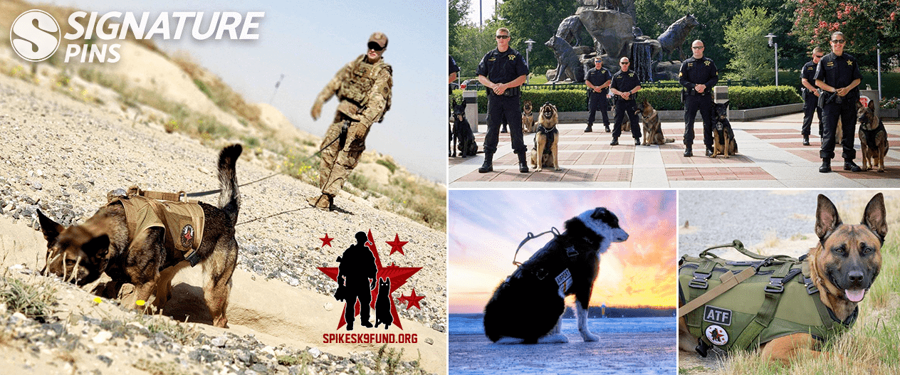 Spikes K9 Fund Ballistic Vest Campaign - Signature Pins