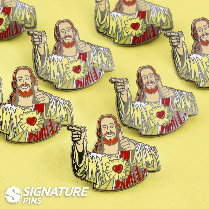 Buddy Christ pins by signature pins