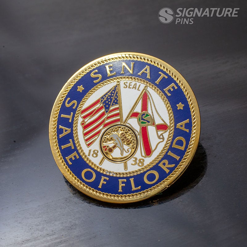 Senate state of florida political pin by signature pins