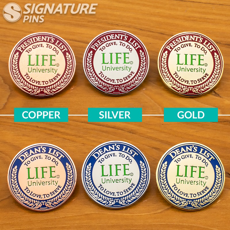 Life university pins by signature pins