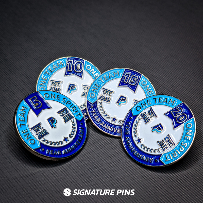 Paypal years of service pins by signature pins