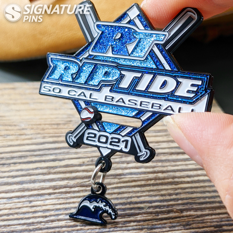 RIP Tide Baseball trading pins by Signature Pins