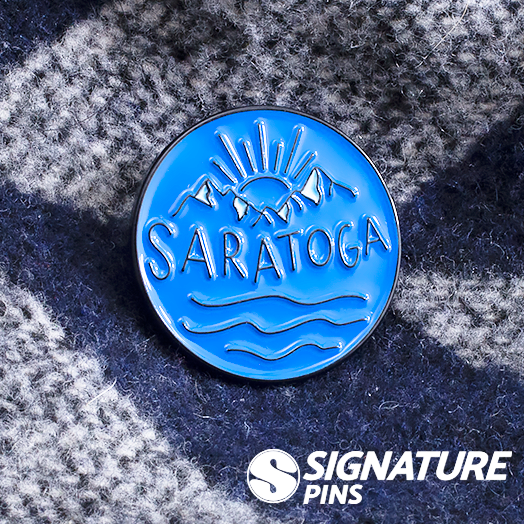 Saratoga-Black-Metal-Pin by Signature Pins