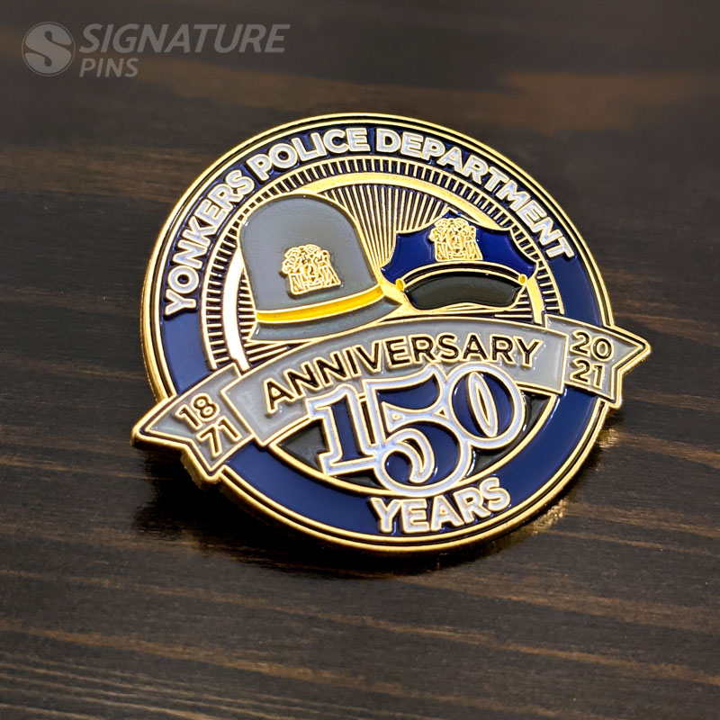 Yonkers Police Department lapel pin by signature pins