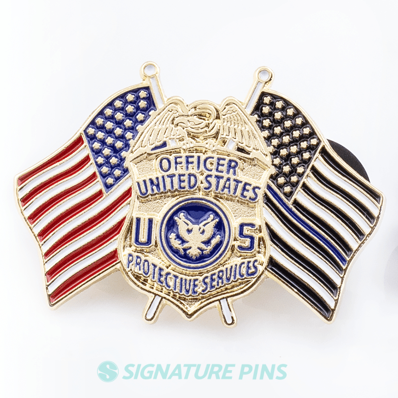 flag pins by signature pins