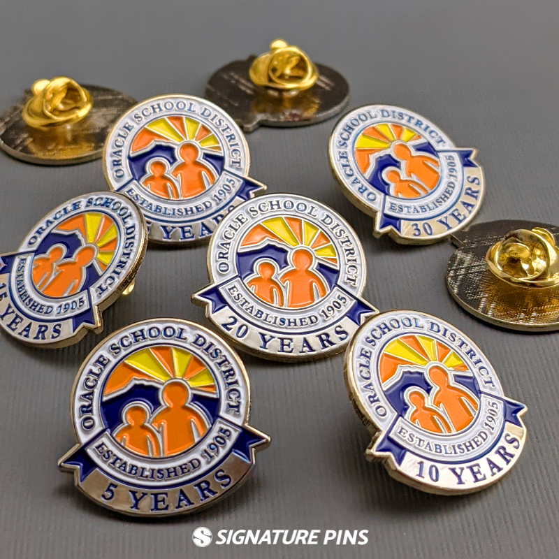 orange county school district years of service pin by signature pins