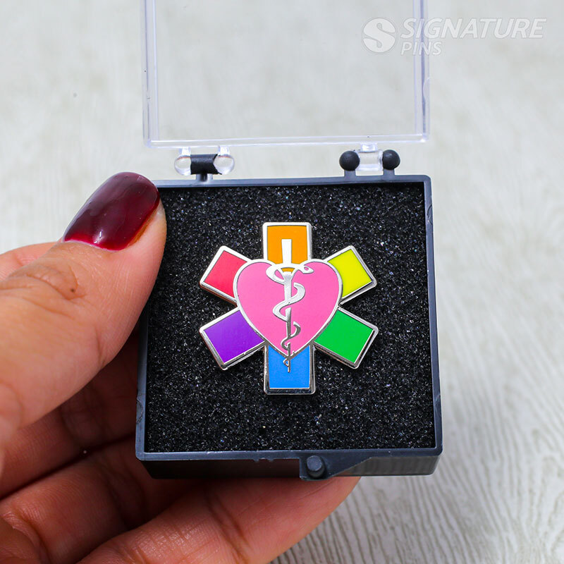 EMS lapel pin from signature pins