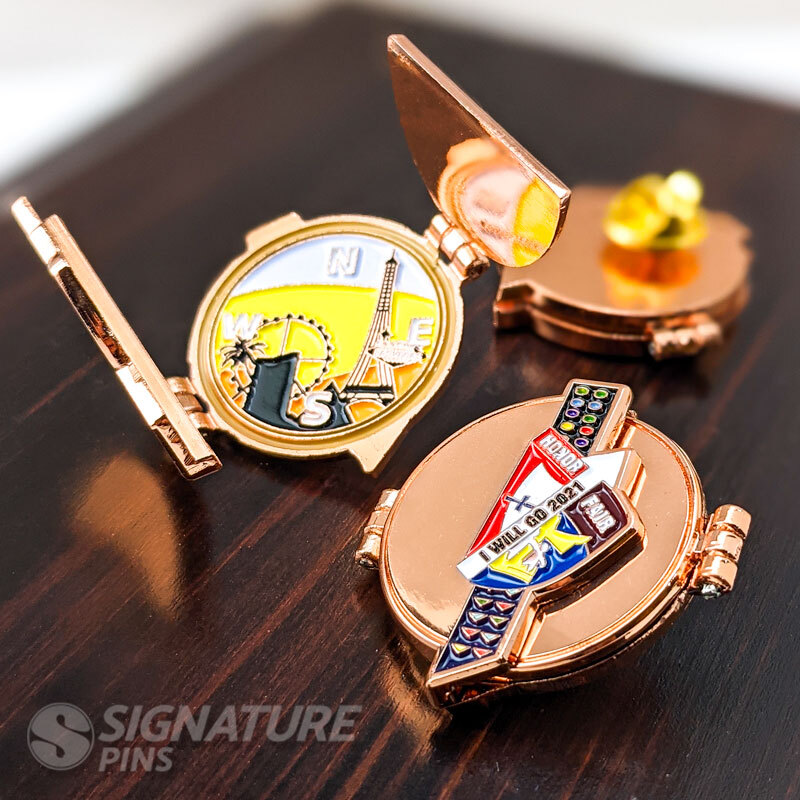Custom pin by signture pins