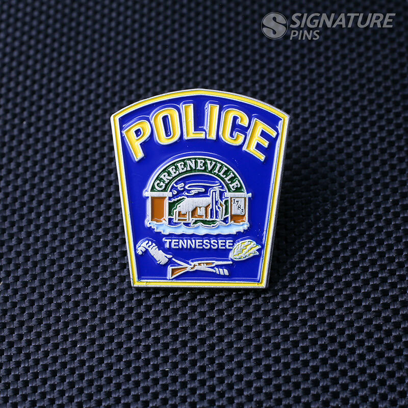 Police pin by signature pins